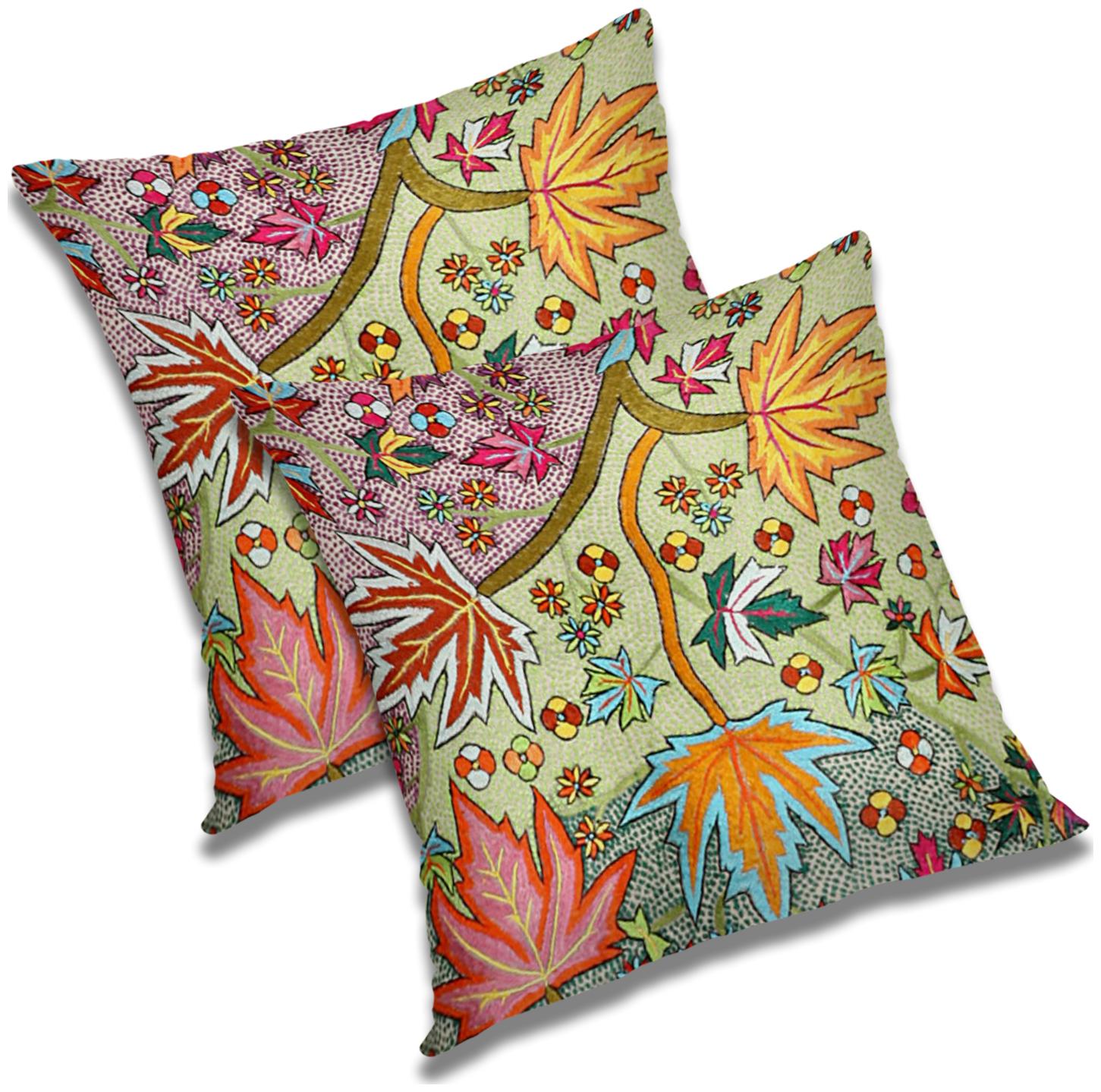 

RADANYA Floral Cushion Cover with Filler (Set of 2) 24x24 inch
