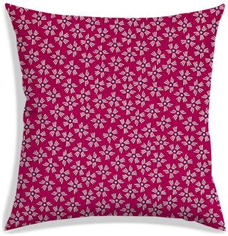 RADANYA Floral Polyester Pink Cushion Cover ( Extra large , Pack of 1 )