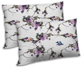 RADANYA Polyester Floral Pillow Covers ( Pack of 2 , White )