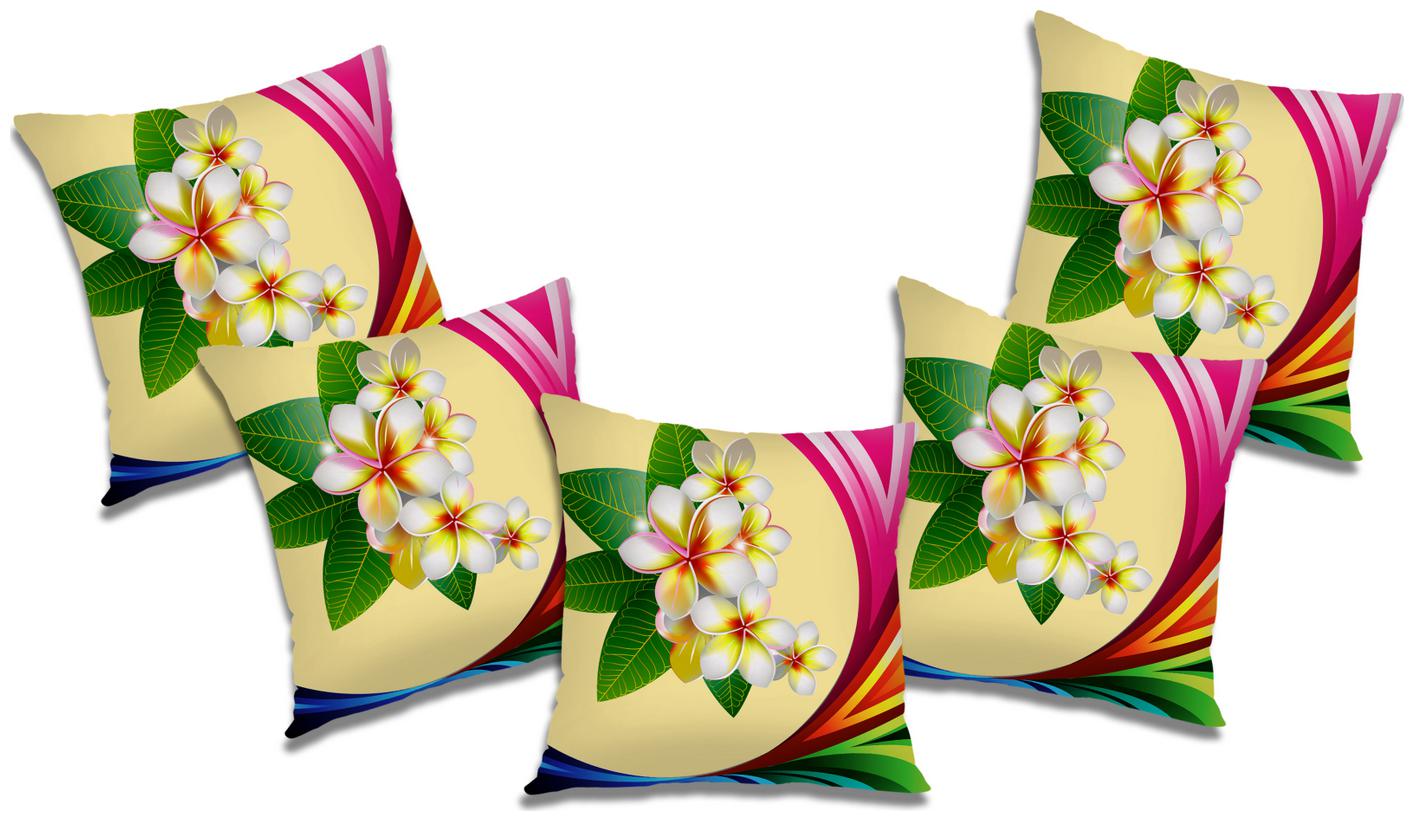 

RADANYA Floral Cushion Cover (Set of 5) 18x18 inch