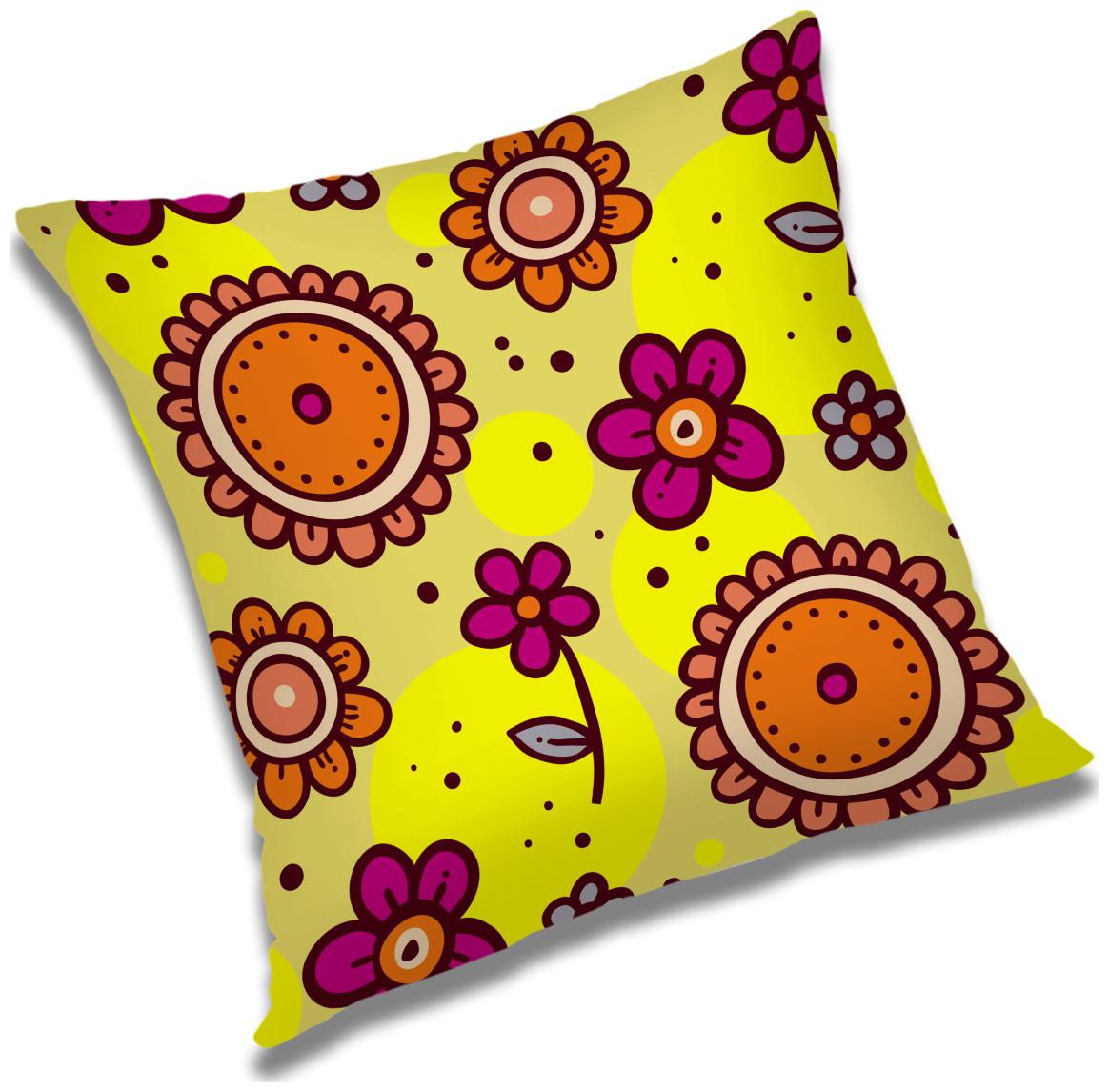 

RADANYA Floral Cushion Cover with Filler Set 18x18 inch