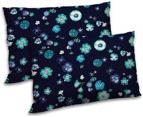 RADANYA Polyester Floral Pillow Covers ( Pack of 2 , Blue )