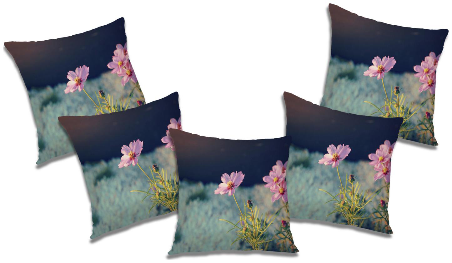 

RADANYA Floral Cushion Cover with Filler (Set of 5) 24x24 inch