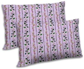 RADANYA Polyester Floral Pillow Covers ( Pack of 2 , Pink )