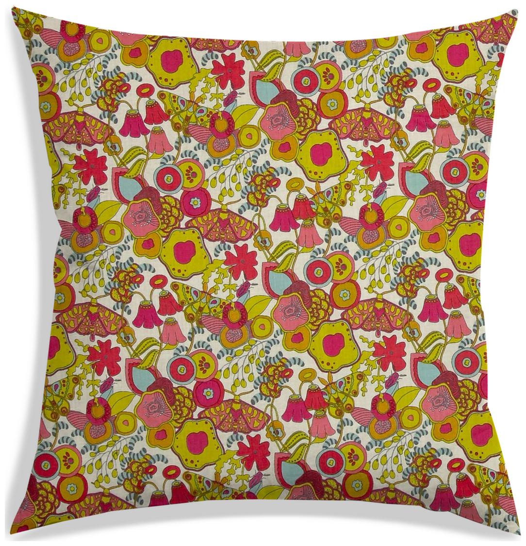 

RADANYA Floral Polyester Off-white Cushion Cover ( Large Pack of 1 )