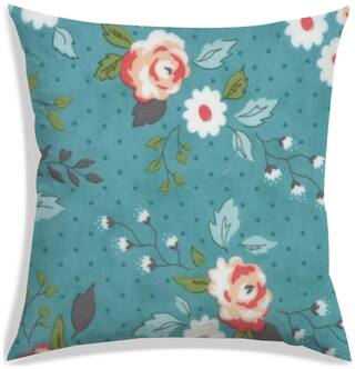 RADANYA Floral Polyester Green Cushion Cover ( Extra large , Pack of 1 )