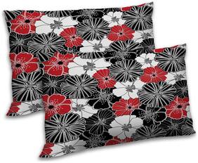 RADANYA Polyester Floral Pillow Covers ( Pack of 2 , Black )