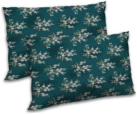 RADANYA Polyester Floral Pillow Covers ( Pack of 2 , White )