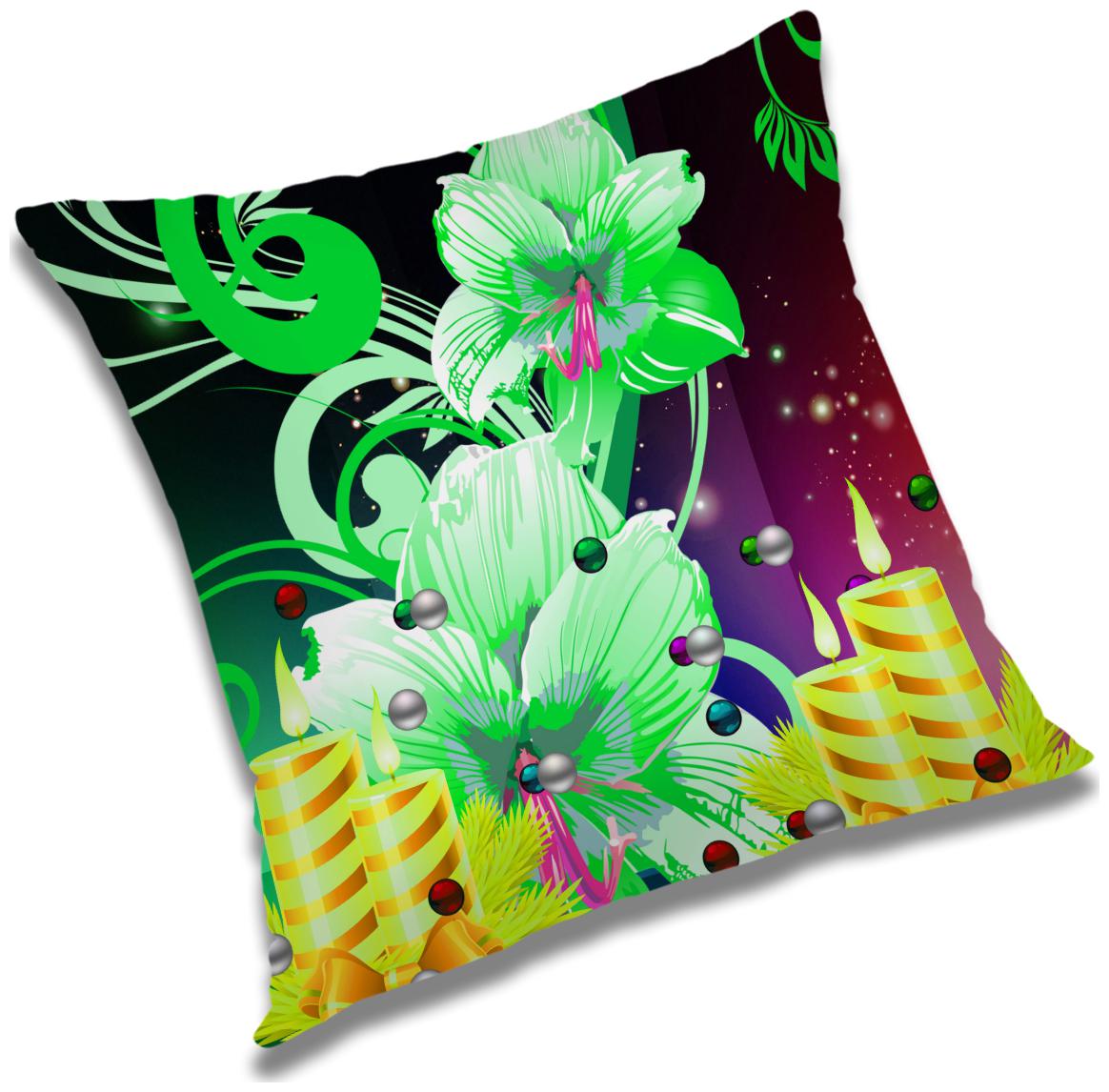 

RADANYA Flower Printed Cushion Cover Multicolor 18x18 inch