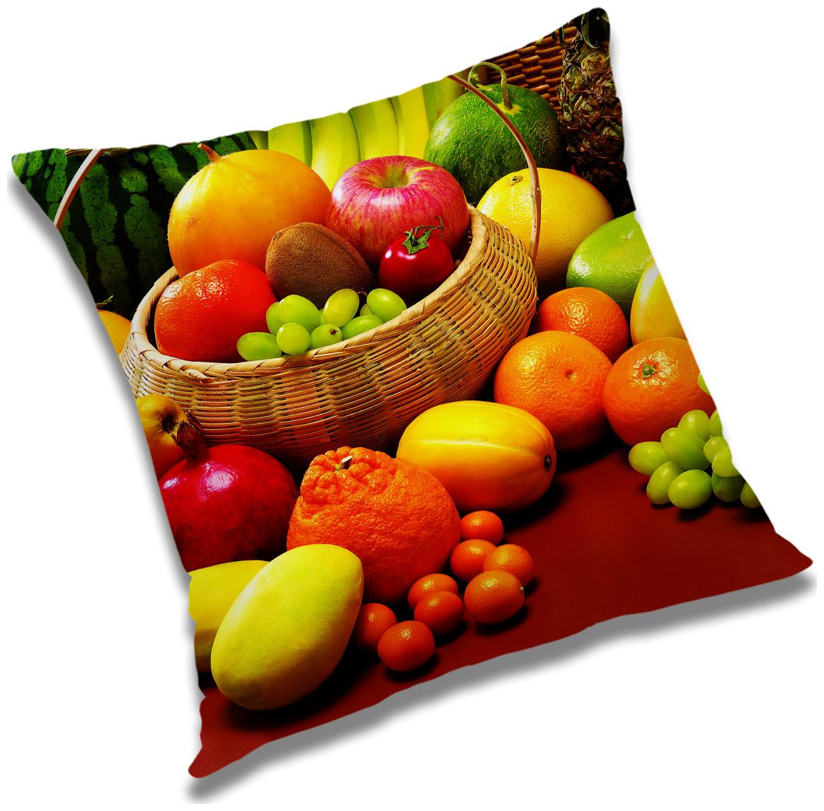 

RADANYA Fruit Printed Cushion Cover Multicolor 16x16 inch