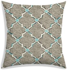 RADANYA Geometric Polyester Grey Cushion Cover ( Extra large , Pack of 1 )