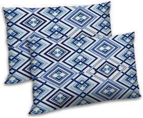 RADANYA Polyester Geometric Pillow Covers ( Pack of 2 , White )