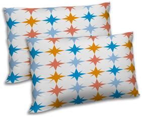 RADANYA Polyester Geometric Pillow Covers ( Pack of 2 , Off-White )