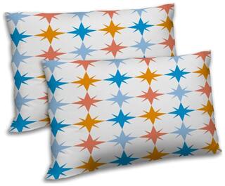 RADANYA Polyester Geometric Pillow Covers ( Pack of 2 , Off-White )