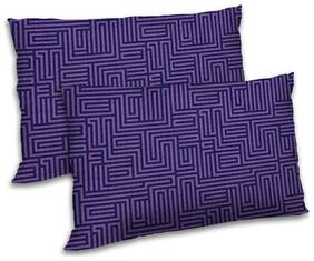 RADANYA Polyester Geometric Pillow Covers ( Pack of 2 , Purple )