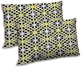 RADANYA Polyester Geometric Pillow Covers ( Pack of 2 , Black )