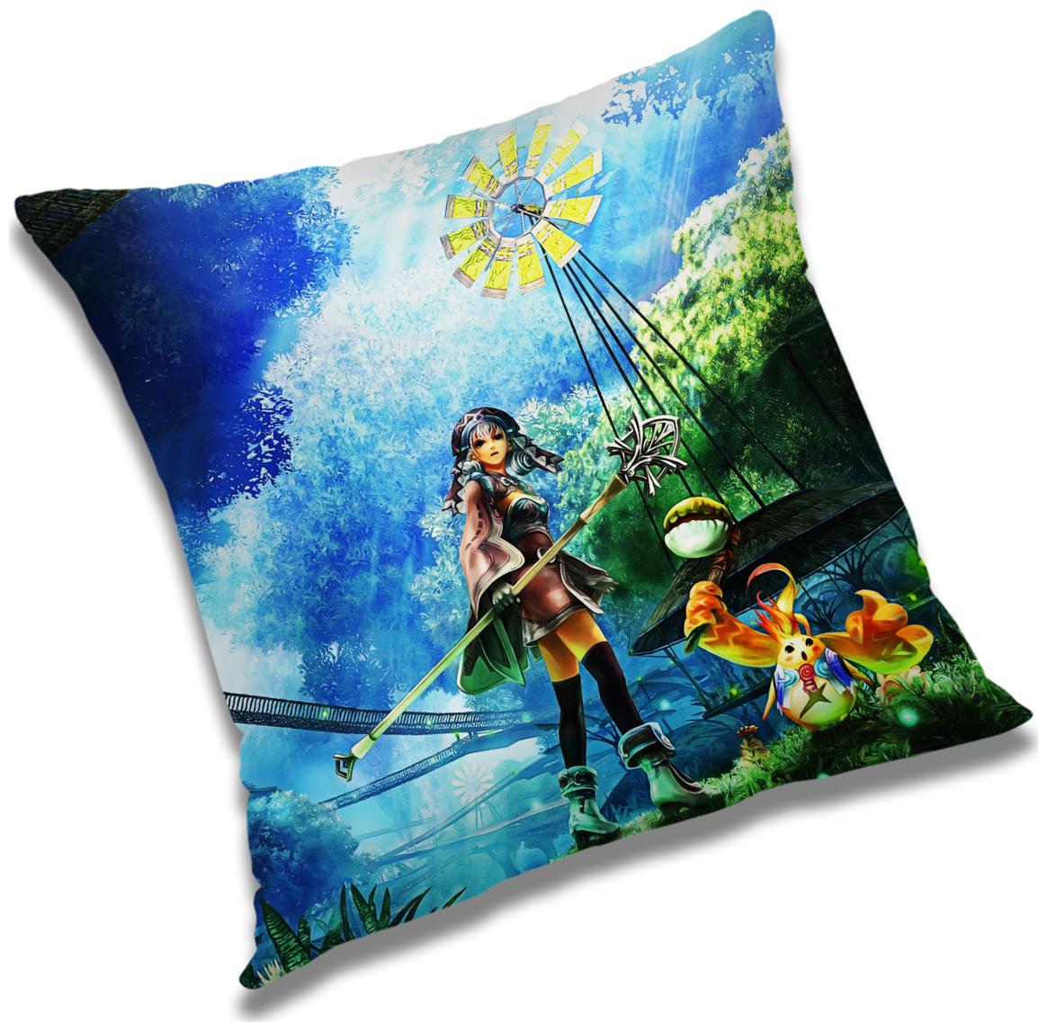 

RADANYA Girl Printed Cushion Cover Blue 24x24 inch