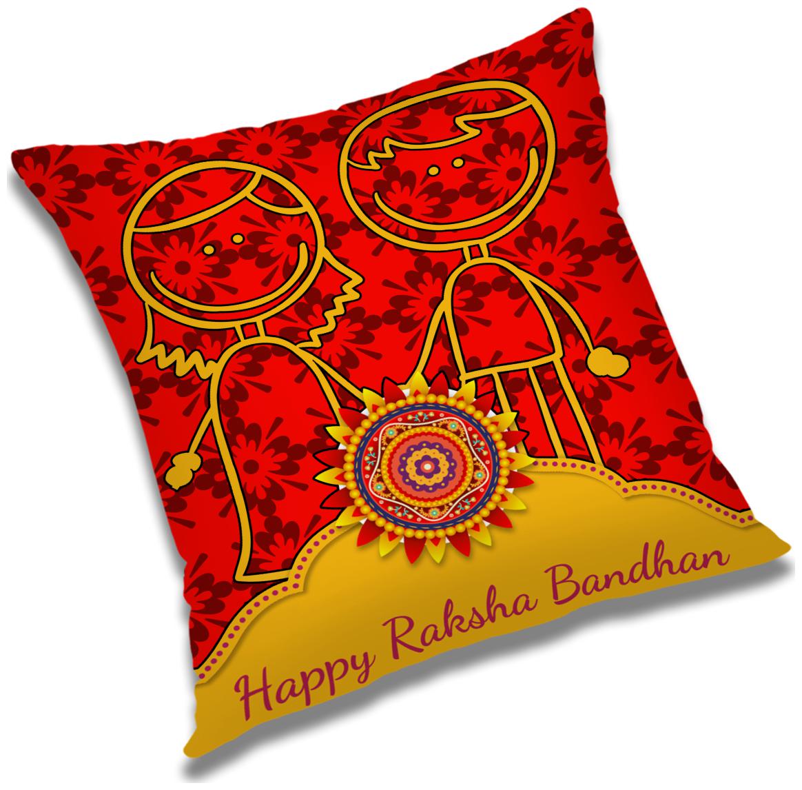 

RADANYA Printed Polyester Red Cushion Cover ( Large Pack of 1 )