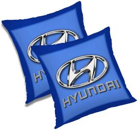 RADANYA Polyester Text Print Pillow Covers ( Pack of 2 , Blue )