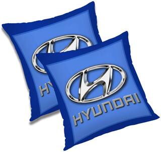 RADANYA Polyester Text Print Pillow Covers ( Pack of 2 , Blue )