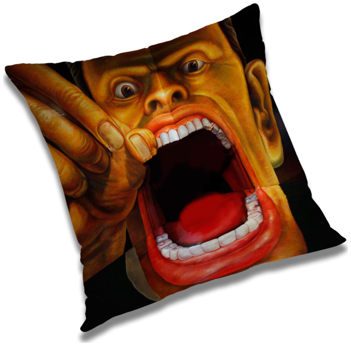 

RADANYA Mouth Printed Cushion Cover Multicolor 12x12 inch
