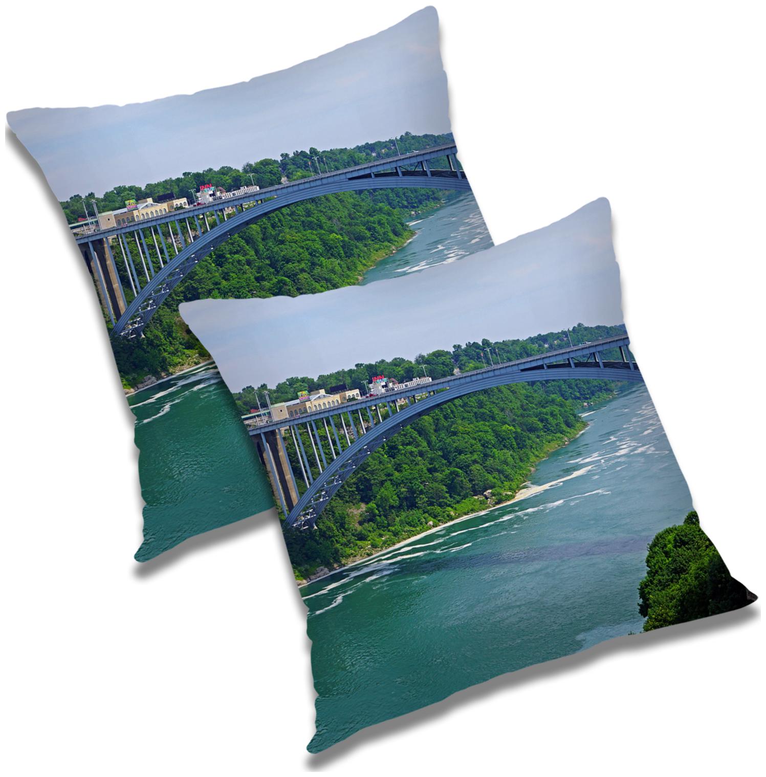 

RADANYA Printed Polyester Blue Cushion Cover ( Small Pack of 2 )