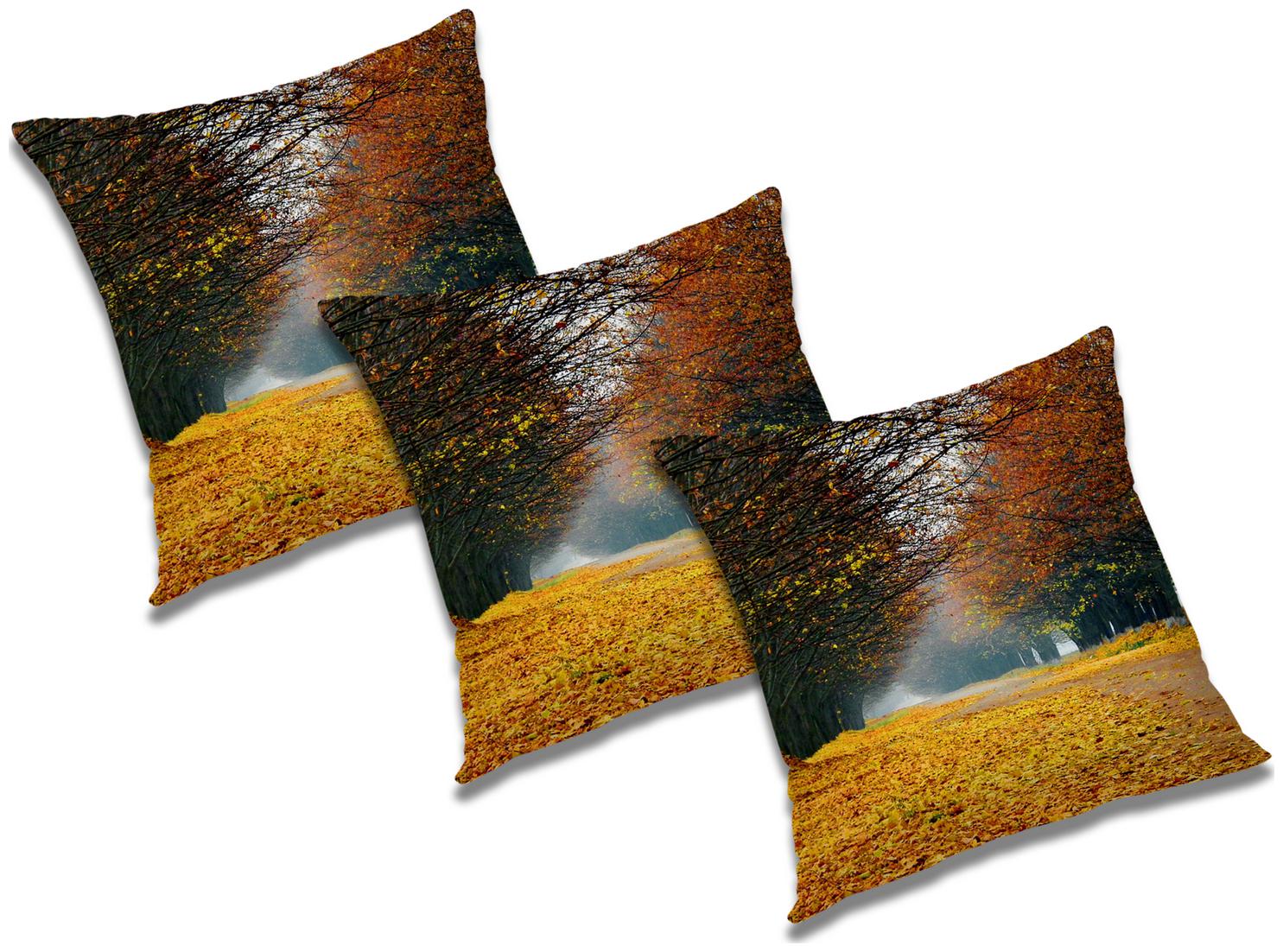 

RADANYA Printed Polyester Beige Cushion Cover ( Extra large Pack of 3 )