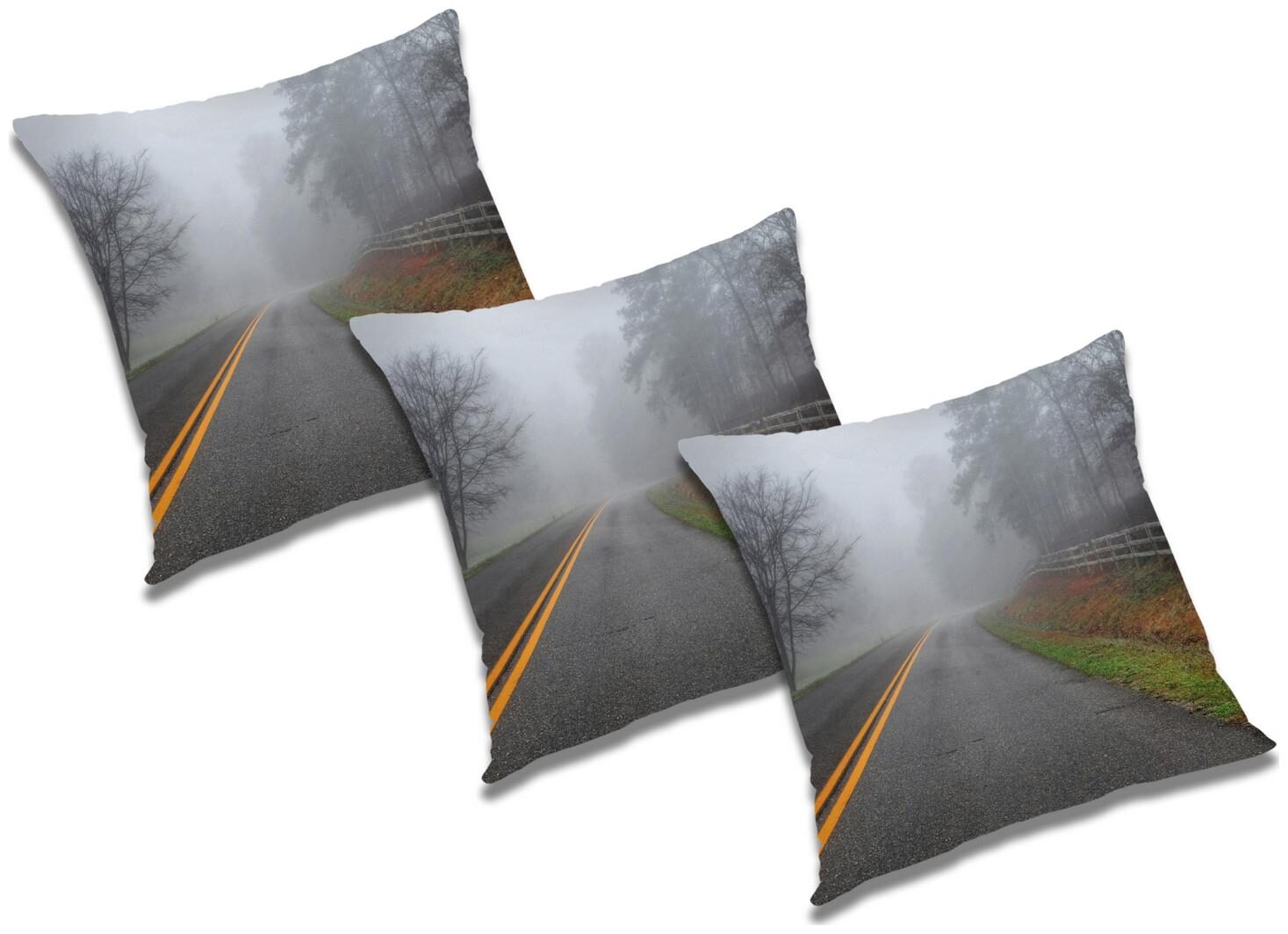 

RADANYA Printed Polyester Grey Cushion Cover ( Regular Pack of 3 )
