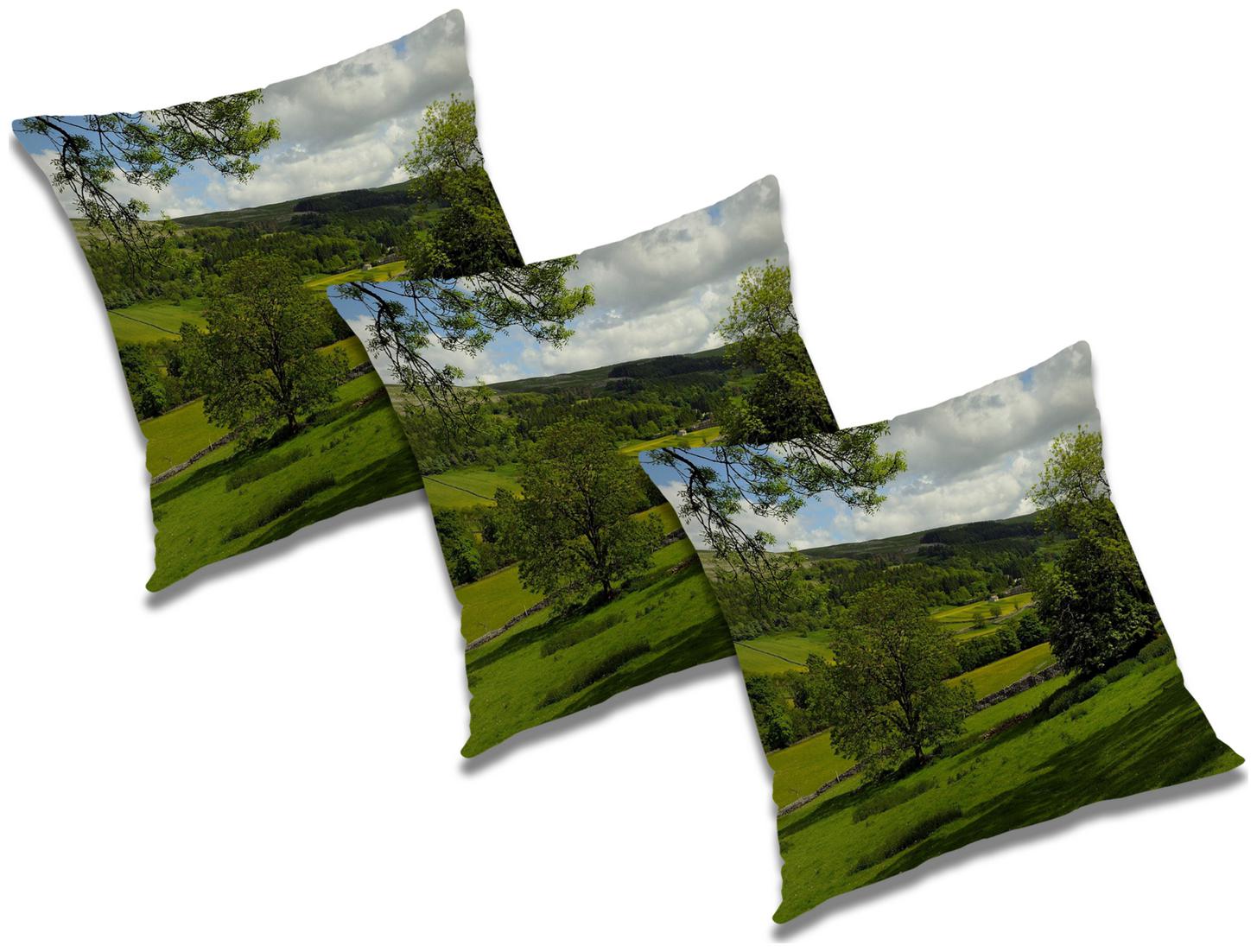 

RADANYA Printed Polyester Green Cushion Cover ( Extra large Pack of 3 )
