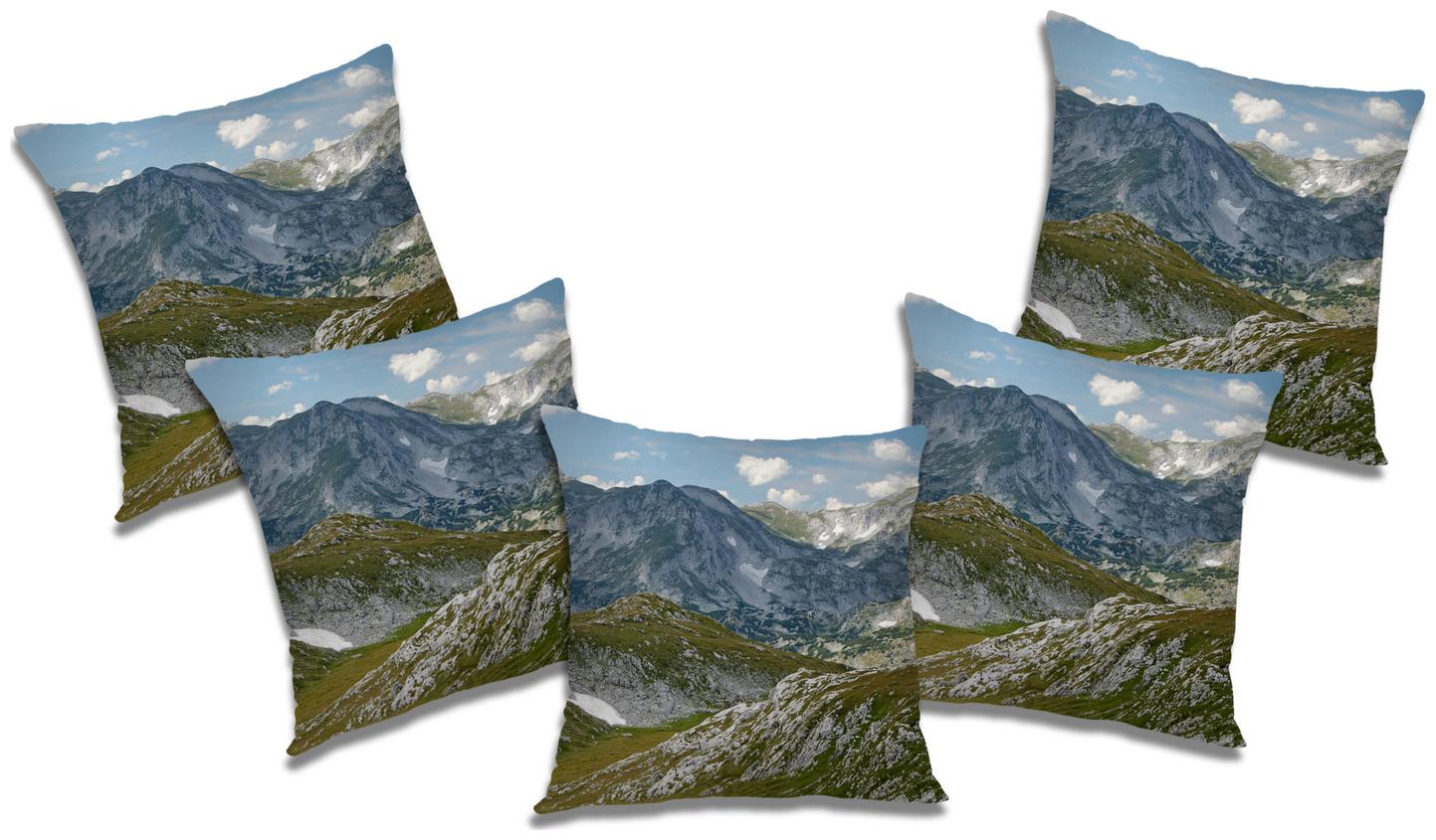 

RADANYA Printed Polyester Blue Cushion Cover ( Large Pack of 5 )