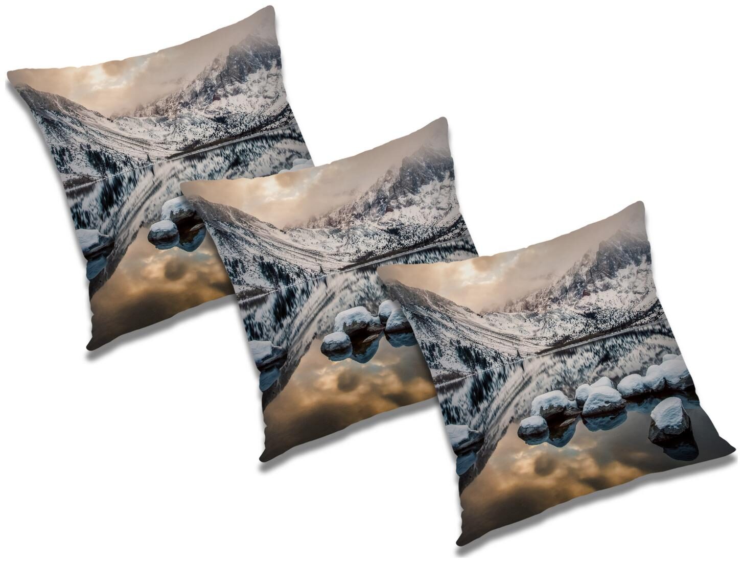 

RADANYA Printed Polyester Beige Cushion Cover ( Regular Pack of 3 )
