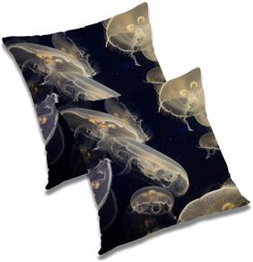 RADANYA Printed Polyester Black Cushion Cover ( Extra large , Pack of 2 )