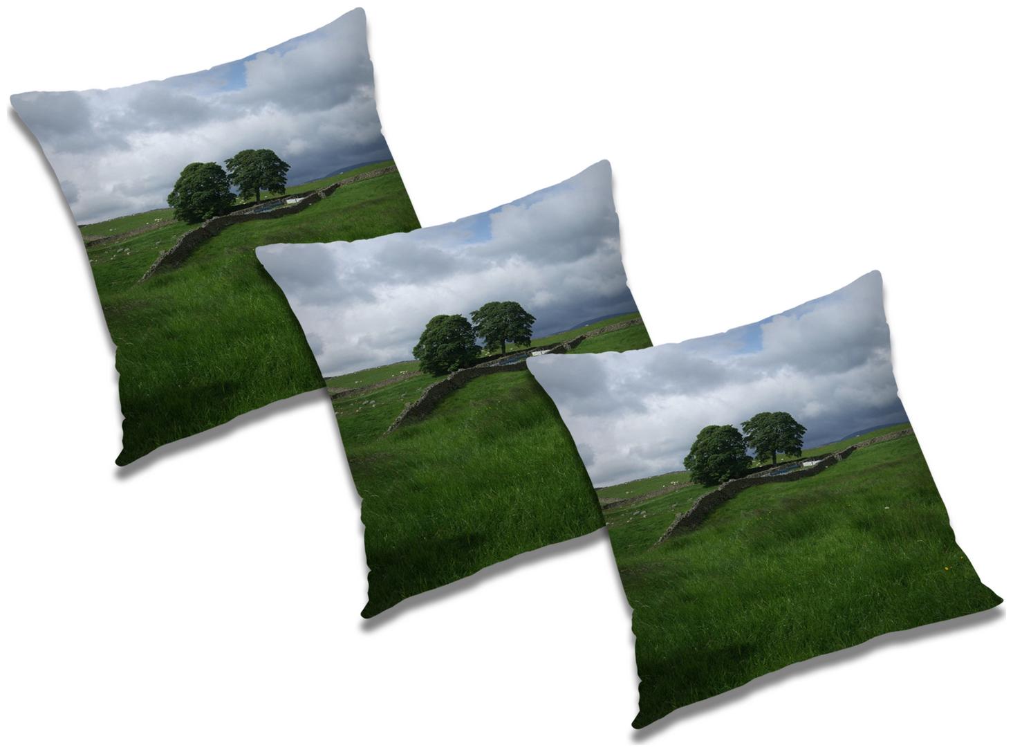 

RADANYA Printed Polyester Black Cushion Cover ( Small Pack of 3 )