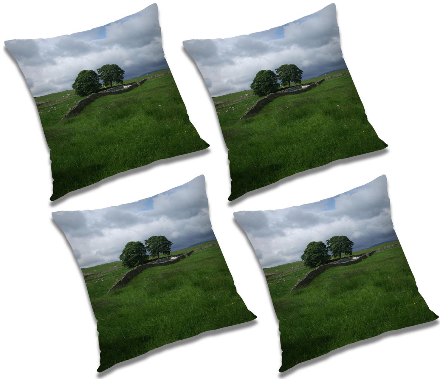 

RADANYA Printed Polyester Black Cushion Cover ( Large Pack of 4 )