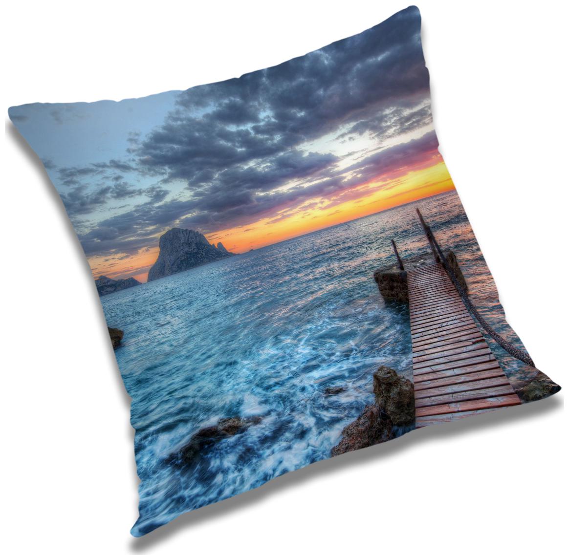 

RADANYA Printed Polyester Blue Cushion Cover ( Small Pack of 1 )