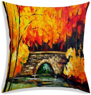 RADANYA Printed Polyester Green Cushion Cover ( Large , Pack of 1 )