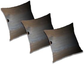 RADANYA Printed Polyester Black Cushion Cover ( Large , Pack of 3 )