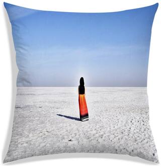 RADANYA Printed Polyester Blue Cushion Cover ( Large , Pack of 1 )