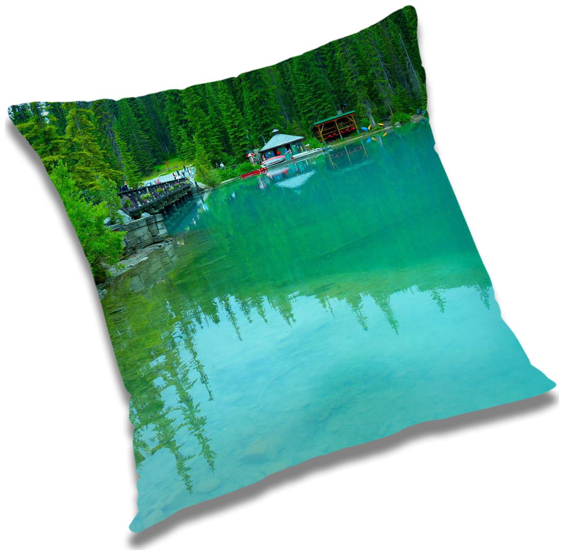 

RADANYA Printed Polyester Green Cushion Cover ( Large Pack of 1 )