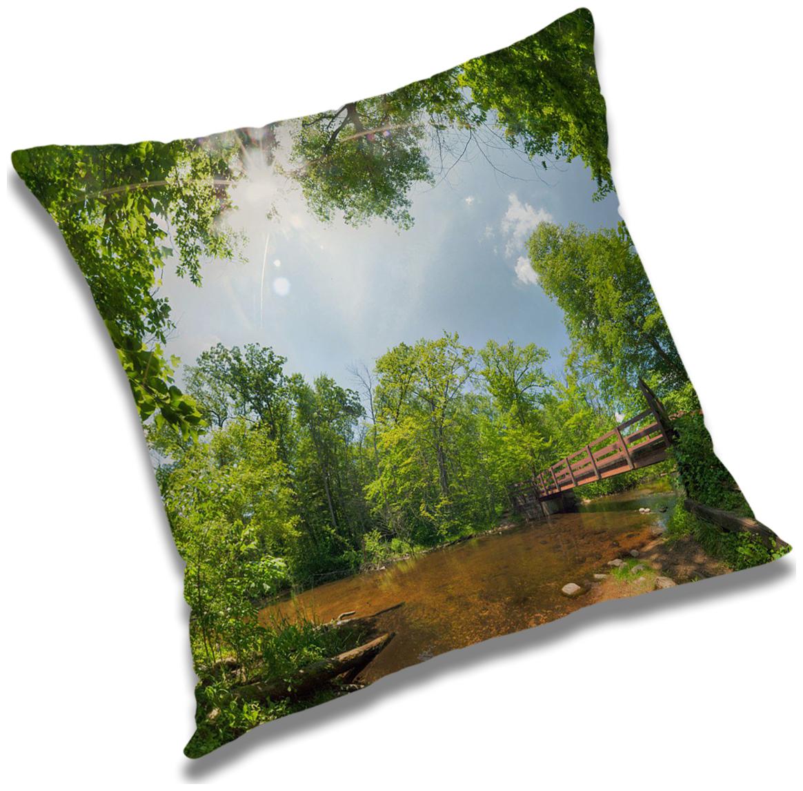 

RADANYA Printed Polyester Green Cushion Cover ( Extra large Pack of 1 )