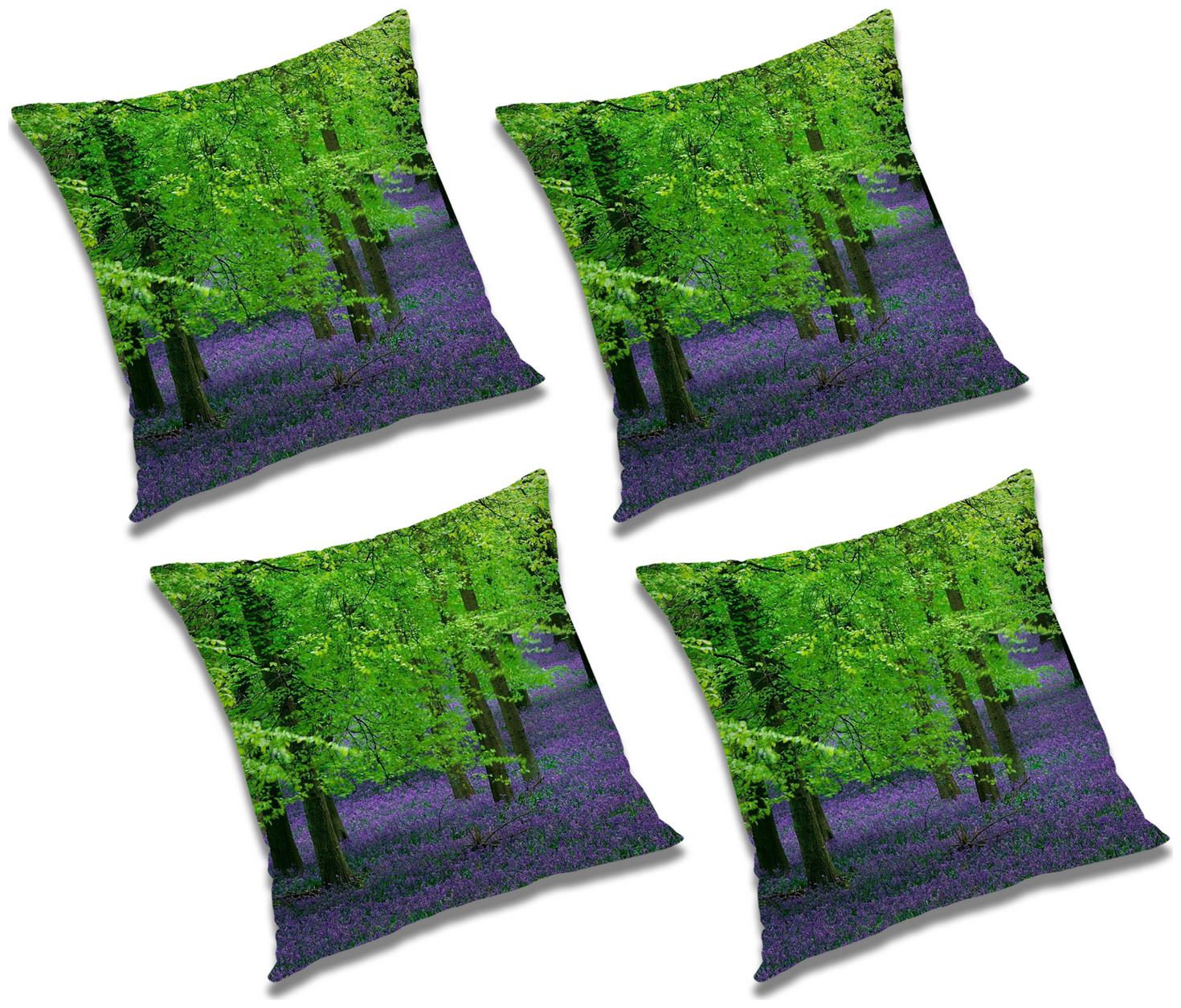 

RADANYA Printed Polyester Green Cushion Cover ( Regular Pack of 4 )