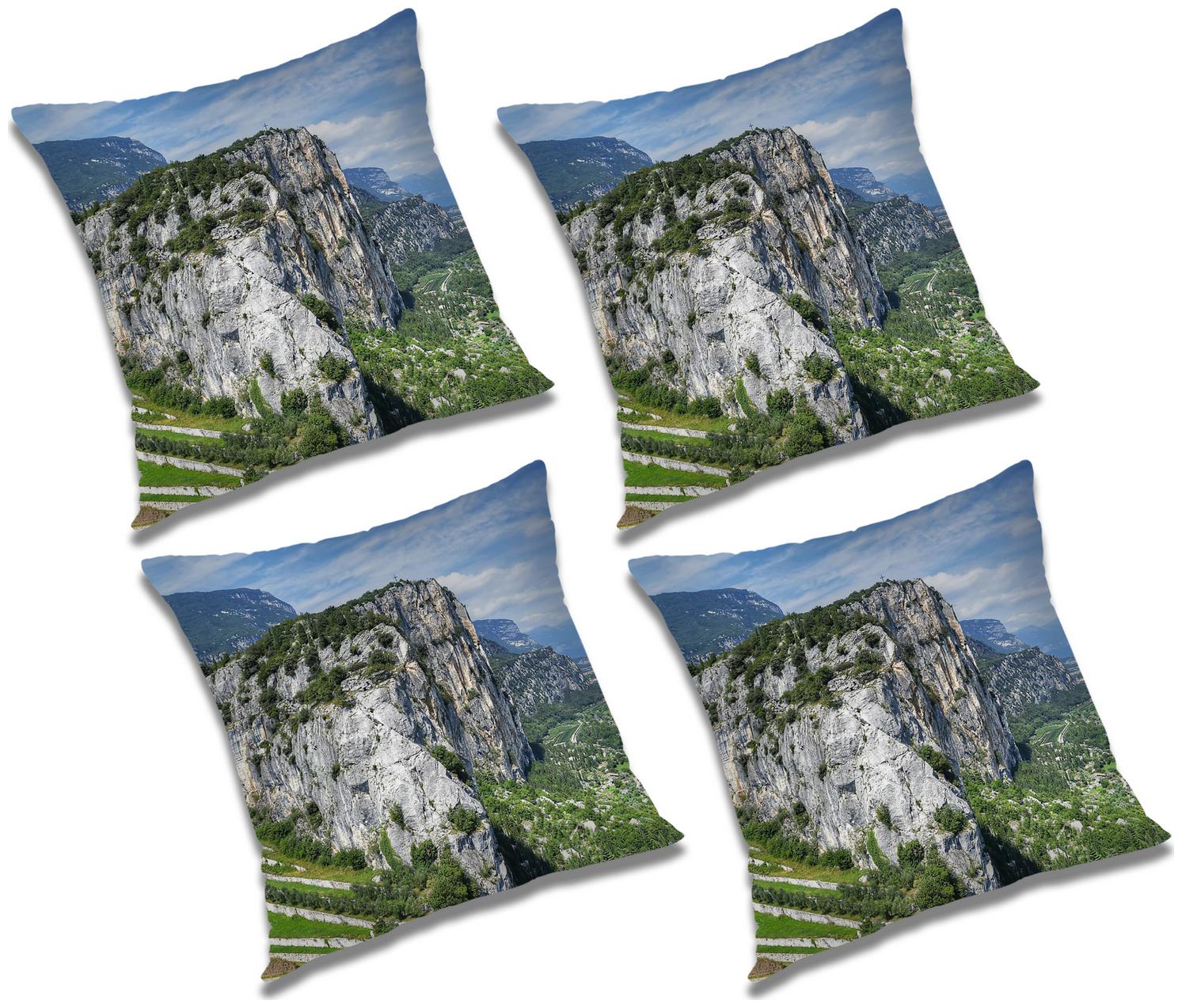 

RADANYA Printed Polyester Blue Cushion Cover ( Large Pack of 4 )