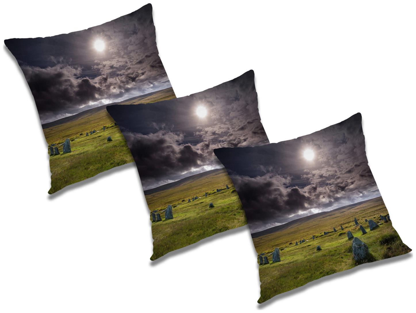 

RADANYA Printed Polyester Grey Cushion Cover ( Large Pack of 3 )