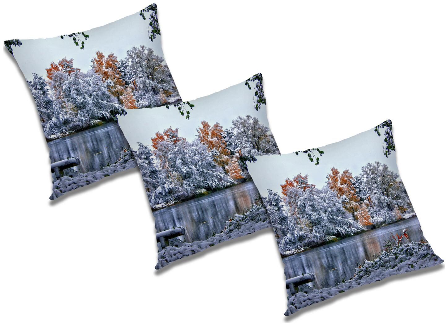 

RADANYA Printed Polyester Grey Cushion Cover ( Large Pack of 3 )