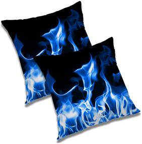 RADANYA Printed Polyester Black Cushion Cover ( Extra large , Pack of 2 )
