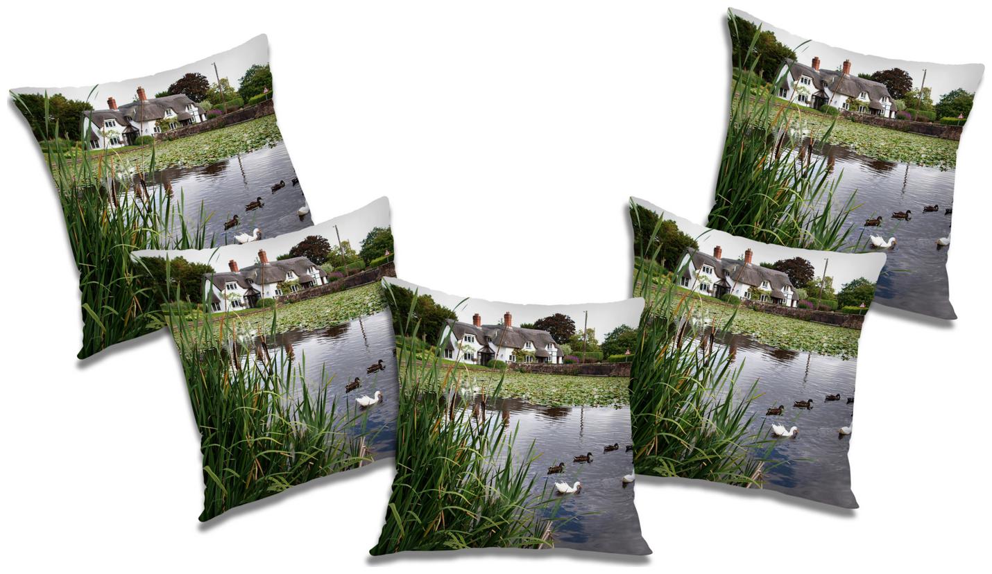 

RADANYA Printed Polyester Green Cushion Cover ( Large Pack of 5 )
