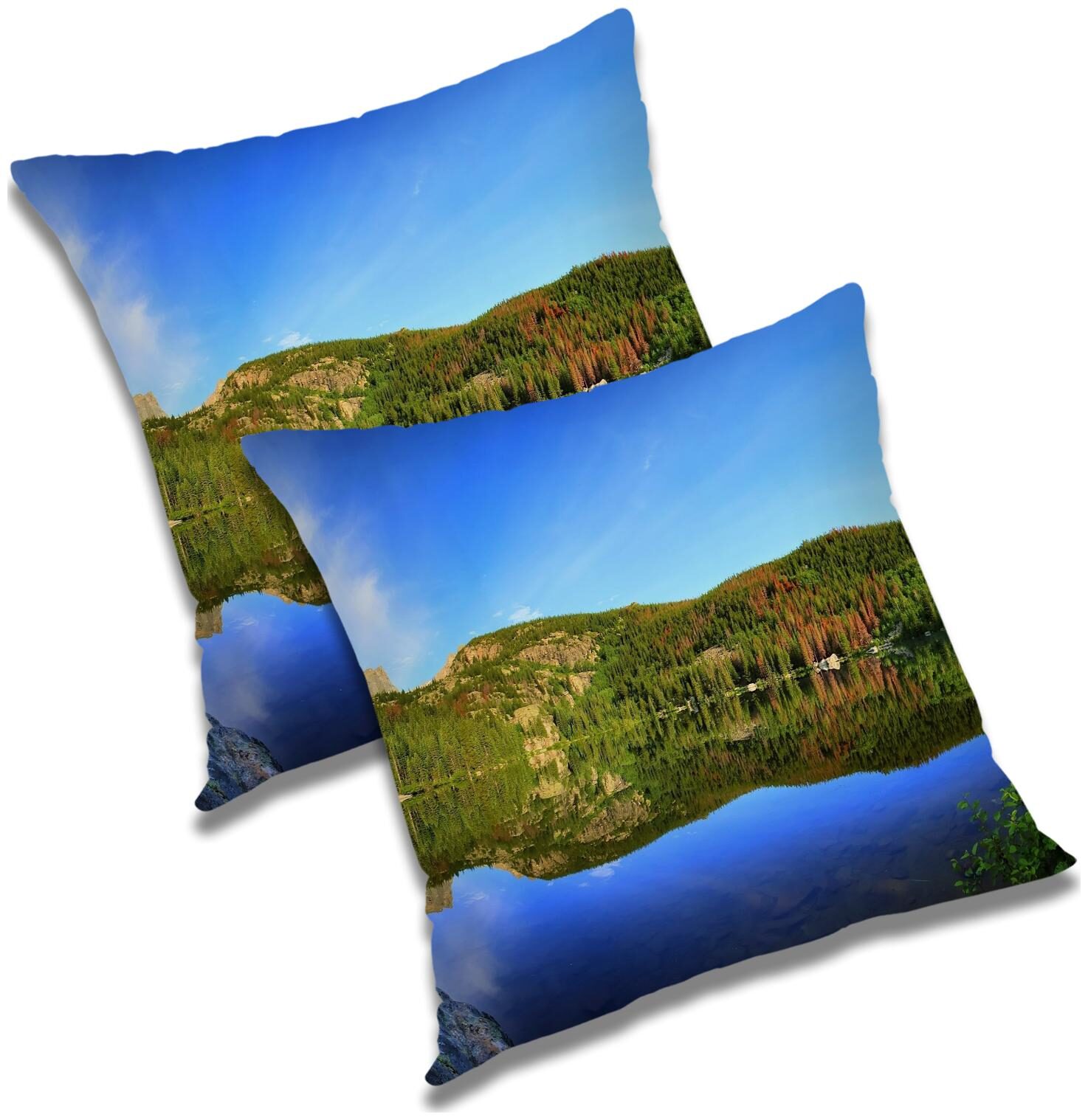 

RADANYA Printed Polyester Blue Cushion Cover ( Large Pack of 2 )