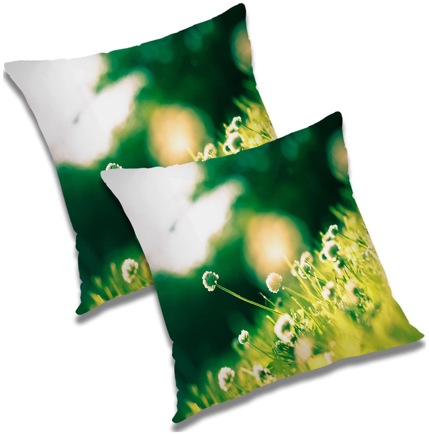 

RADANYA Printed Polyester Green Cushion Cover ( Extra large Pack of 2 )