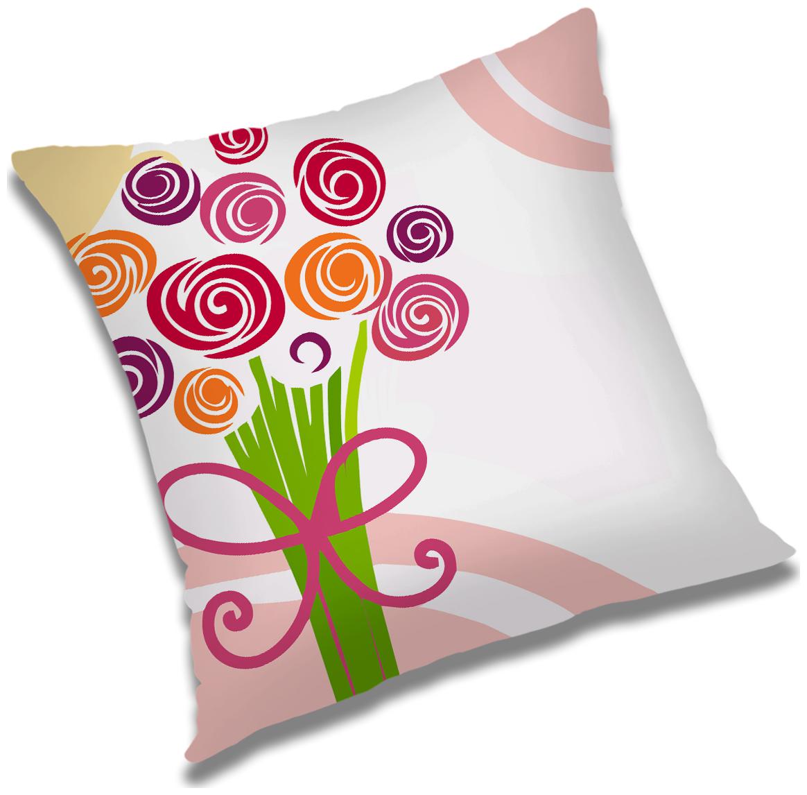 

RADANYA Printed Polyester White Cushion Cover ( Small Pack of 1 )