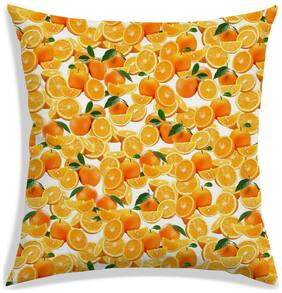 RADANYA Orange Fruit Cushion Cover 16x16 inch